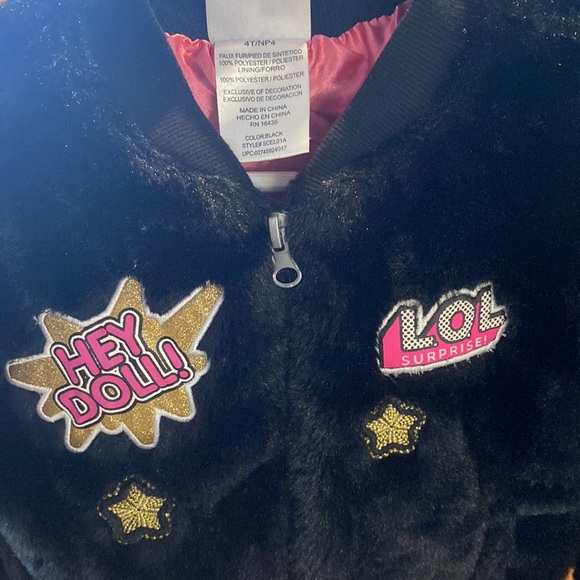 L.O.L Surprise! Faux Fur Jacket 4T - Picture 2 of 5